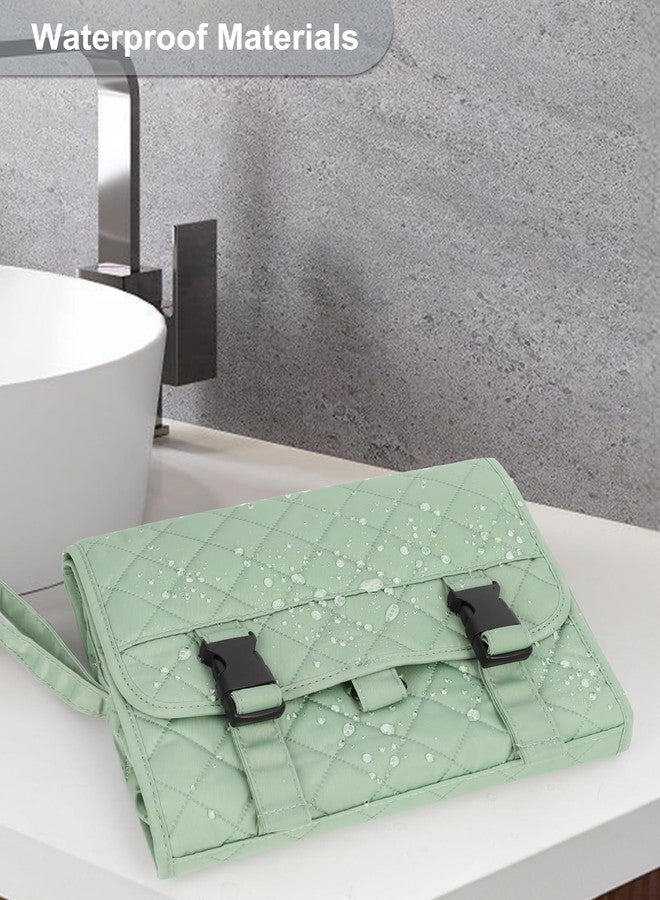 Relavel Travel Hanging Toiletry Bag for Men Women Travel Kit Shaving Bag Waterproof Large Makeup Bag Wash Bag Makeup Organizer Cosmetic Case for Bathroom Shower Green Pro - Image 5